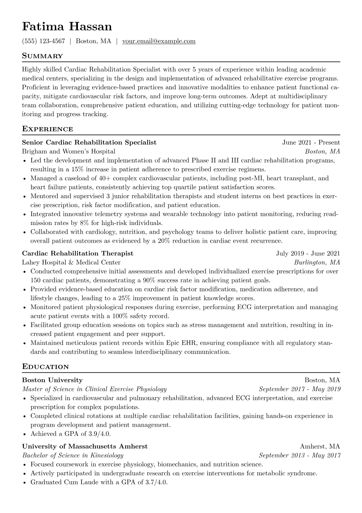 Cardiac Rehabilitation version - Page 1