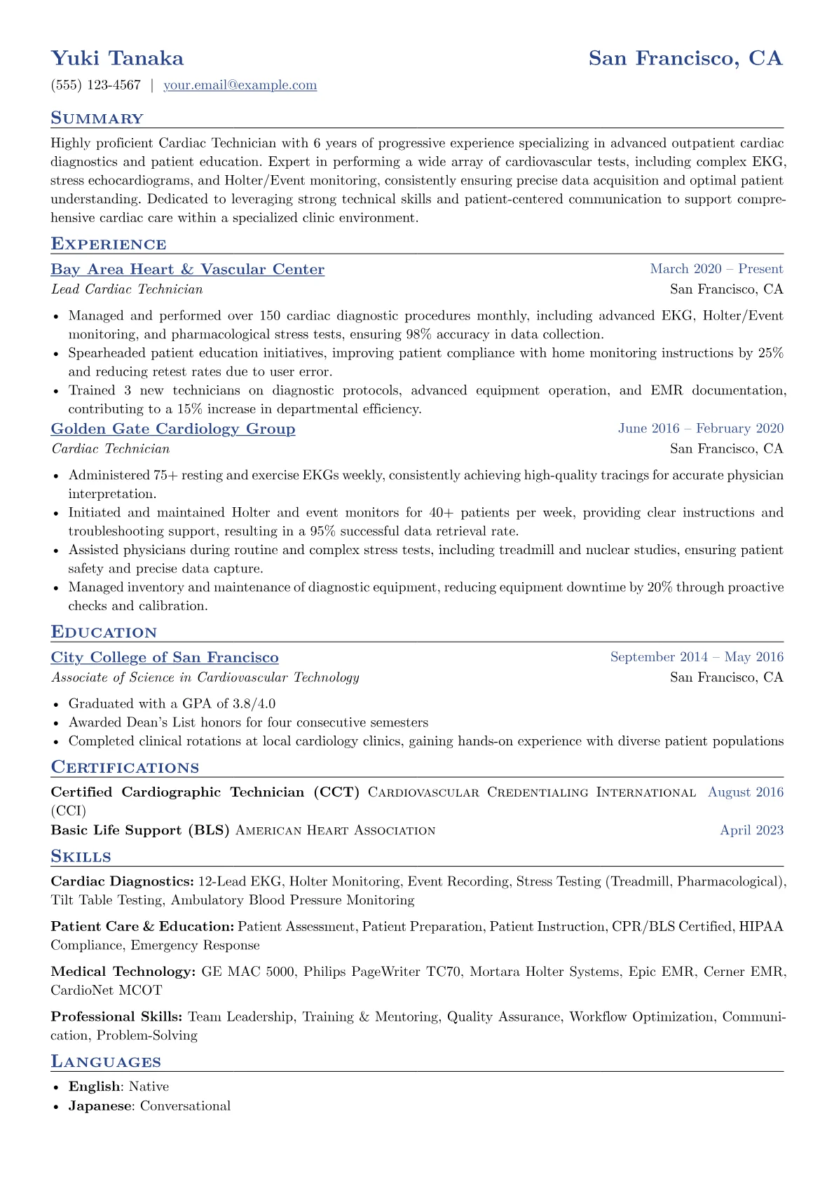 Cardiac Technician version - Page 1