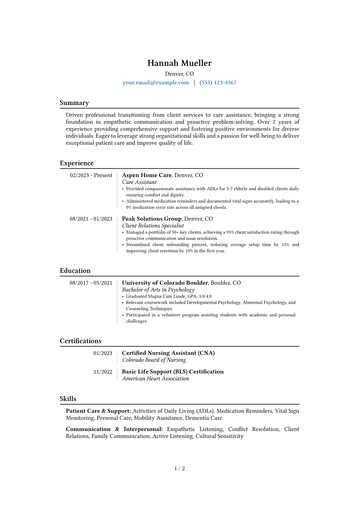 Career changer version - Page 1