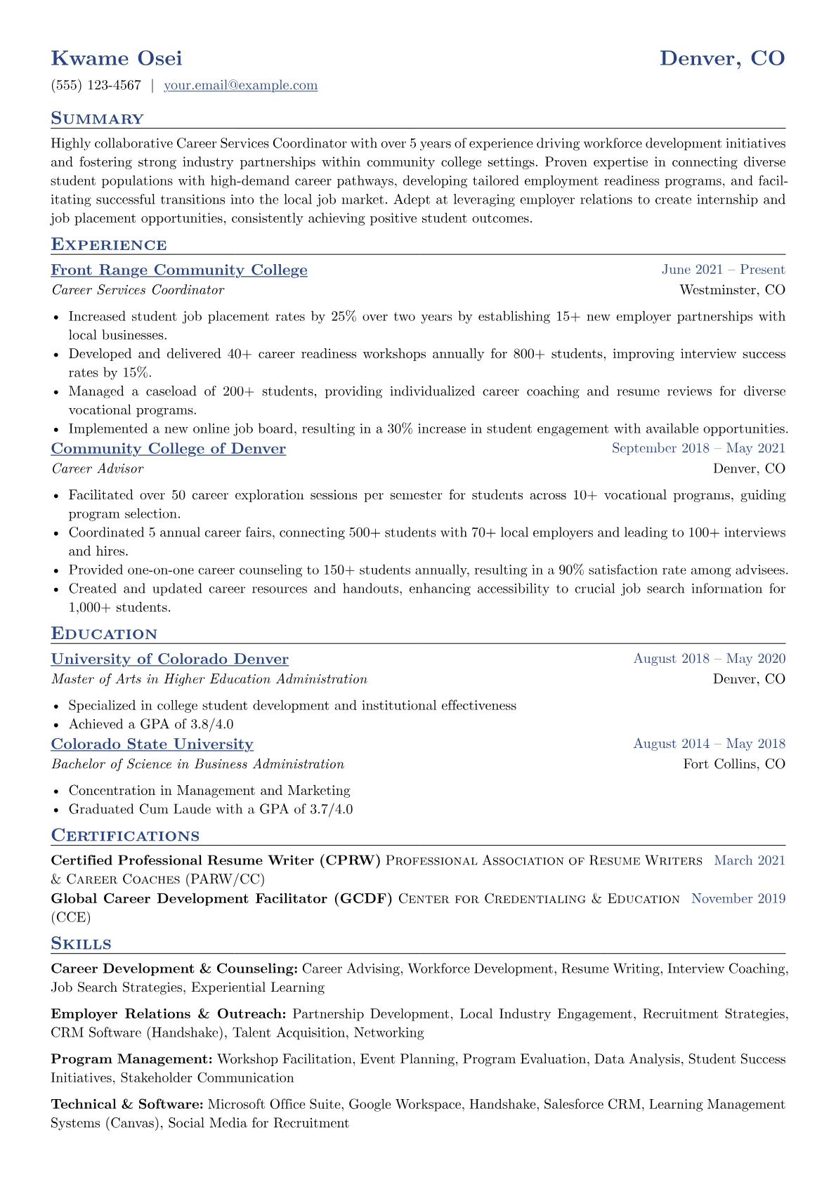 Workforce Development version - Page 1