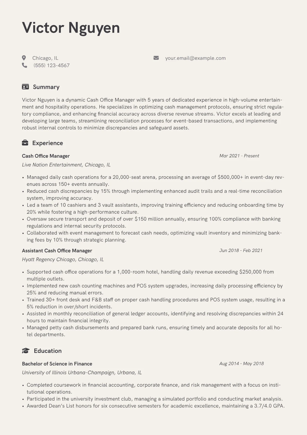 Cash Office Manager version - Page 1