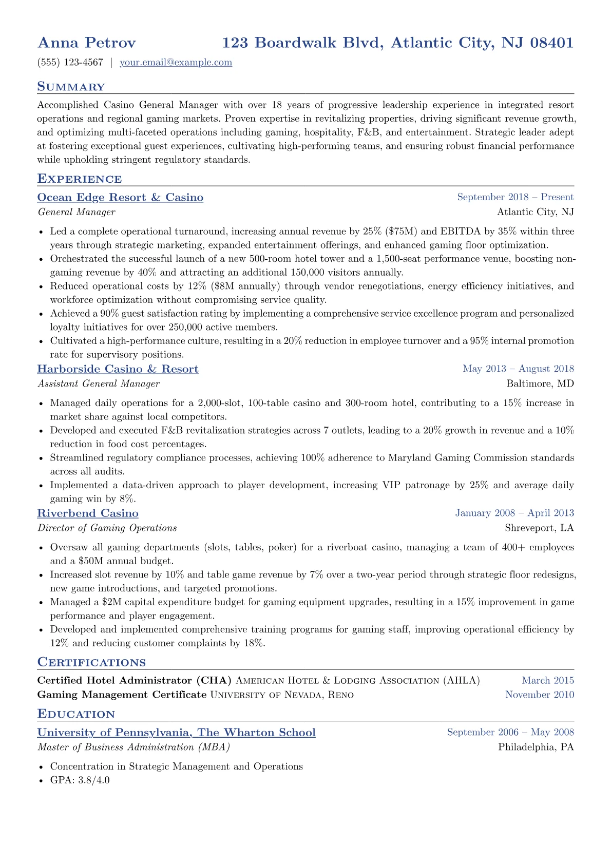 Casino General Manager version - Page 1