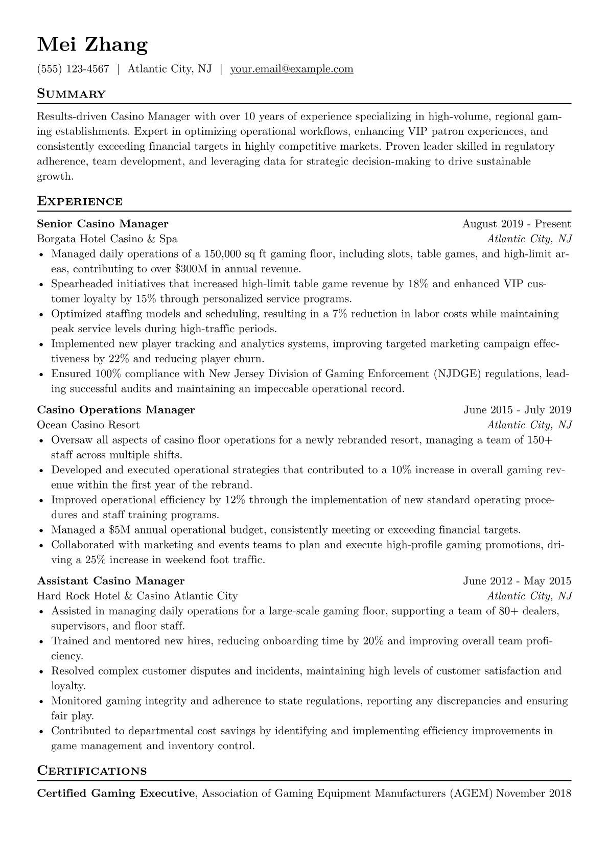 Regional Casino version - Page 1