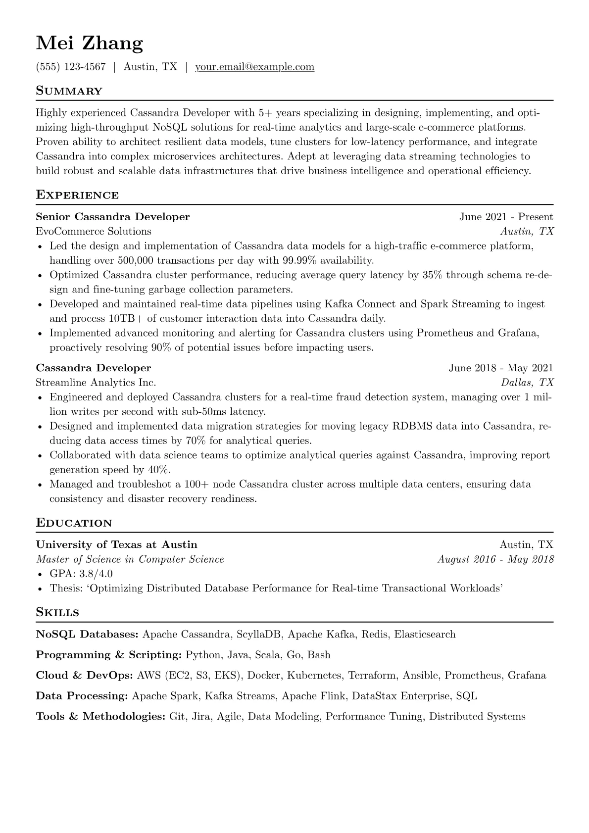 Cassandra Developer version - Page 1