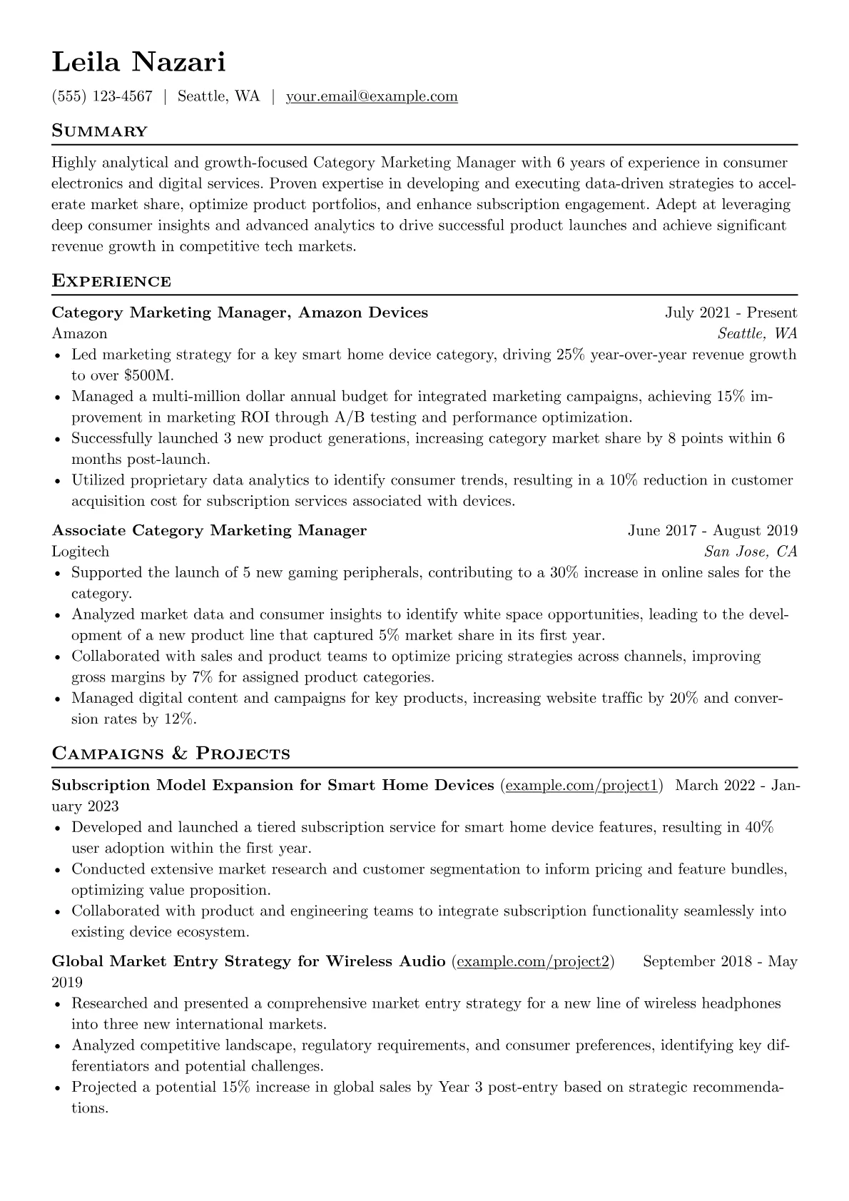 Category Management version - Page 1