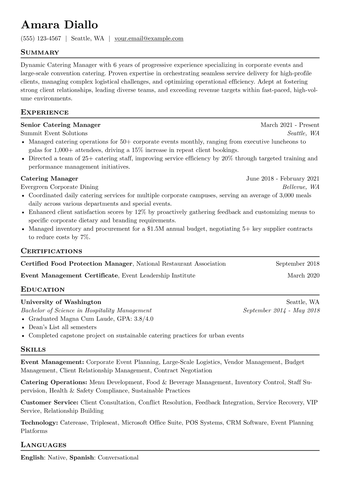 Event Management version - Page 1
