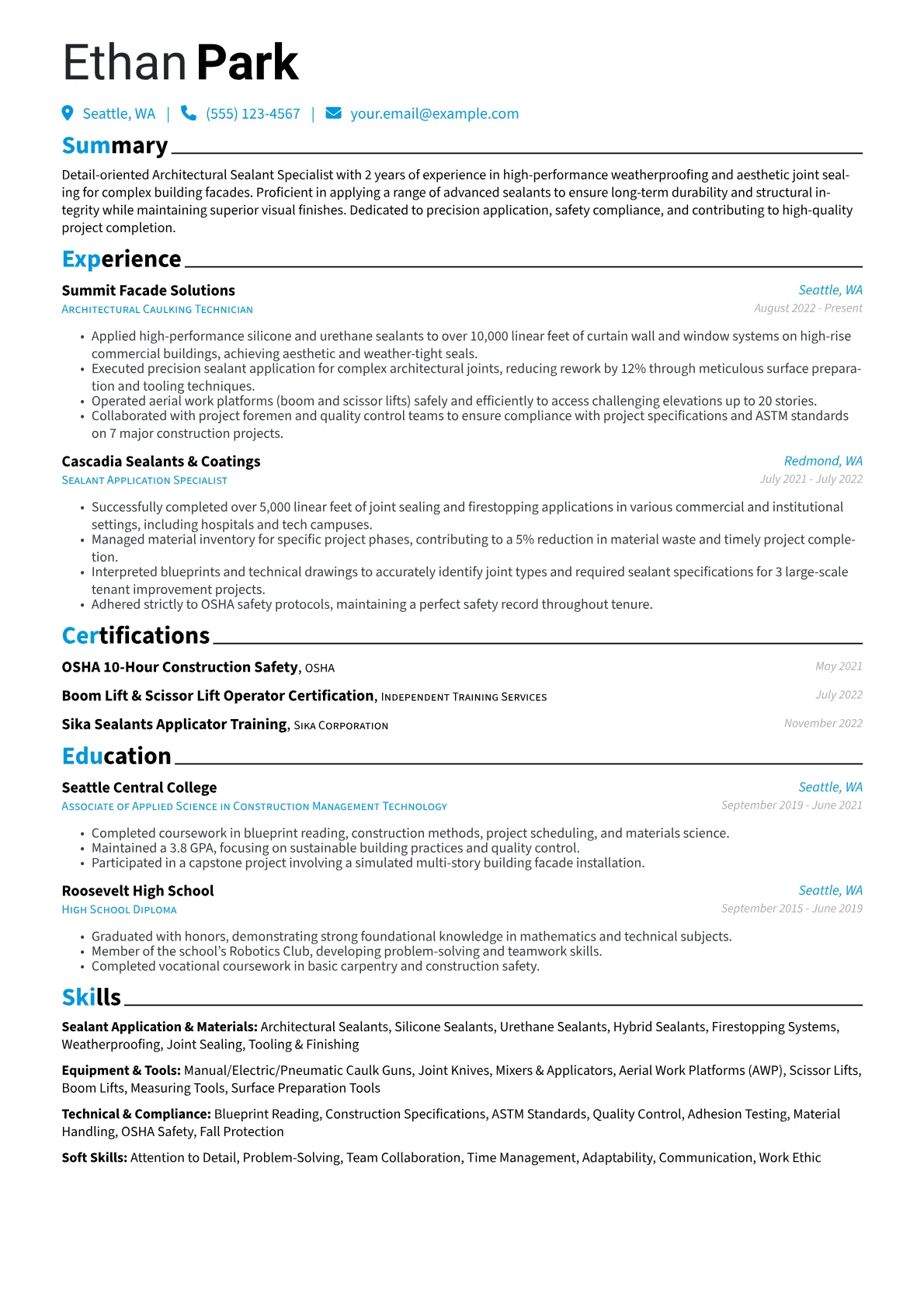 Architectural Caulking version - Page 1