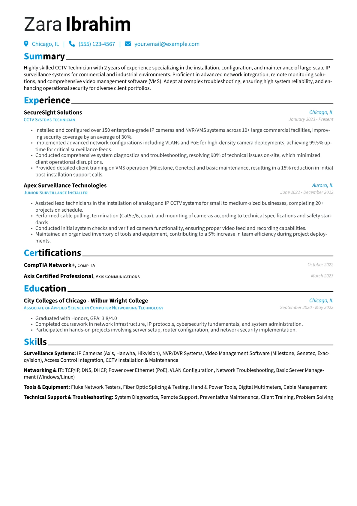 CCTV Technician version - Page 1