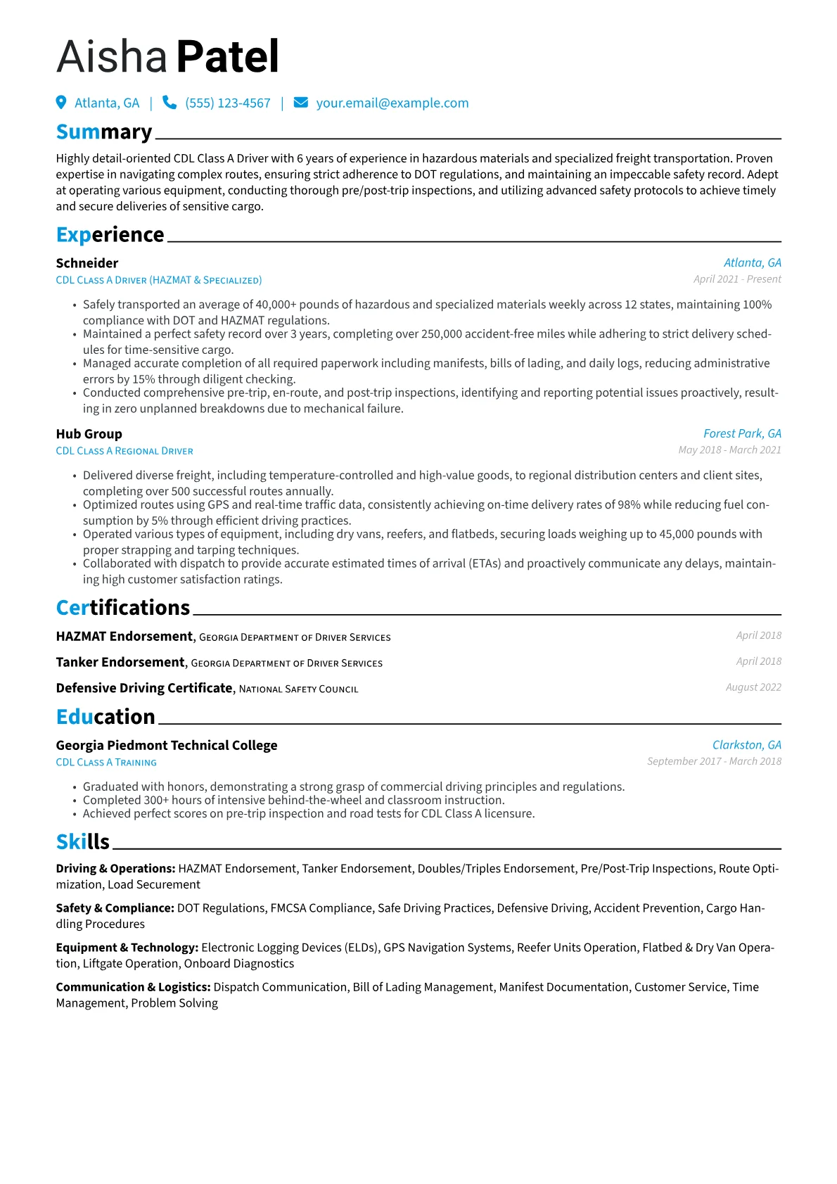 CDL Driver version - Page 1