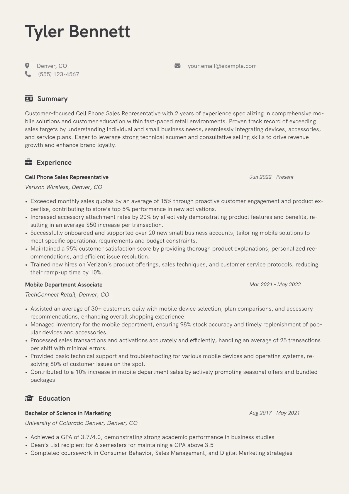 Entry Cell Phone Sales version - Page 1