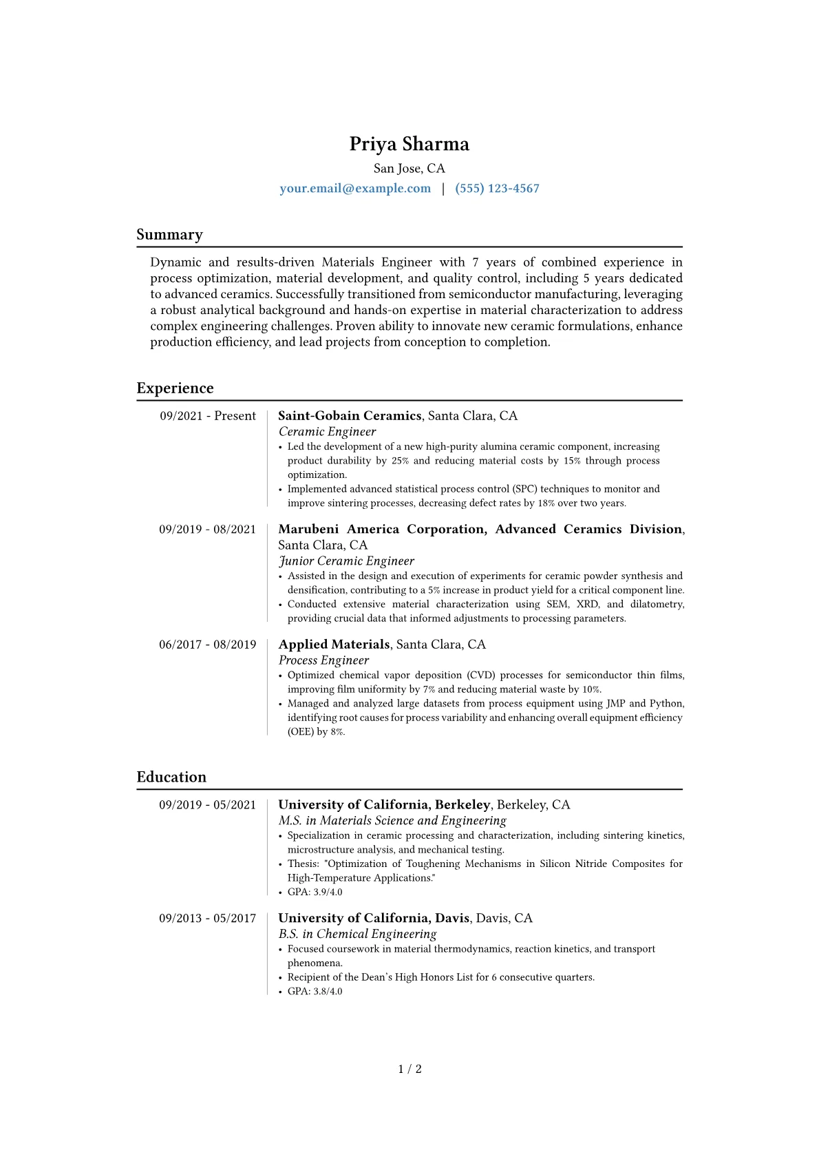 Career changer version - Page 1