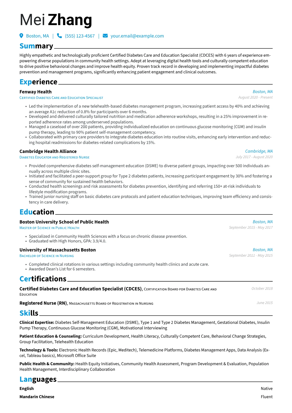 Community Health version - Page 1