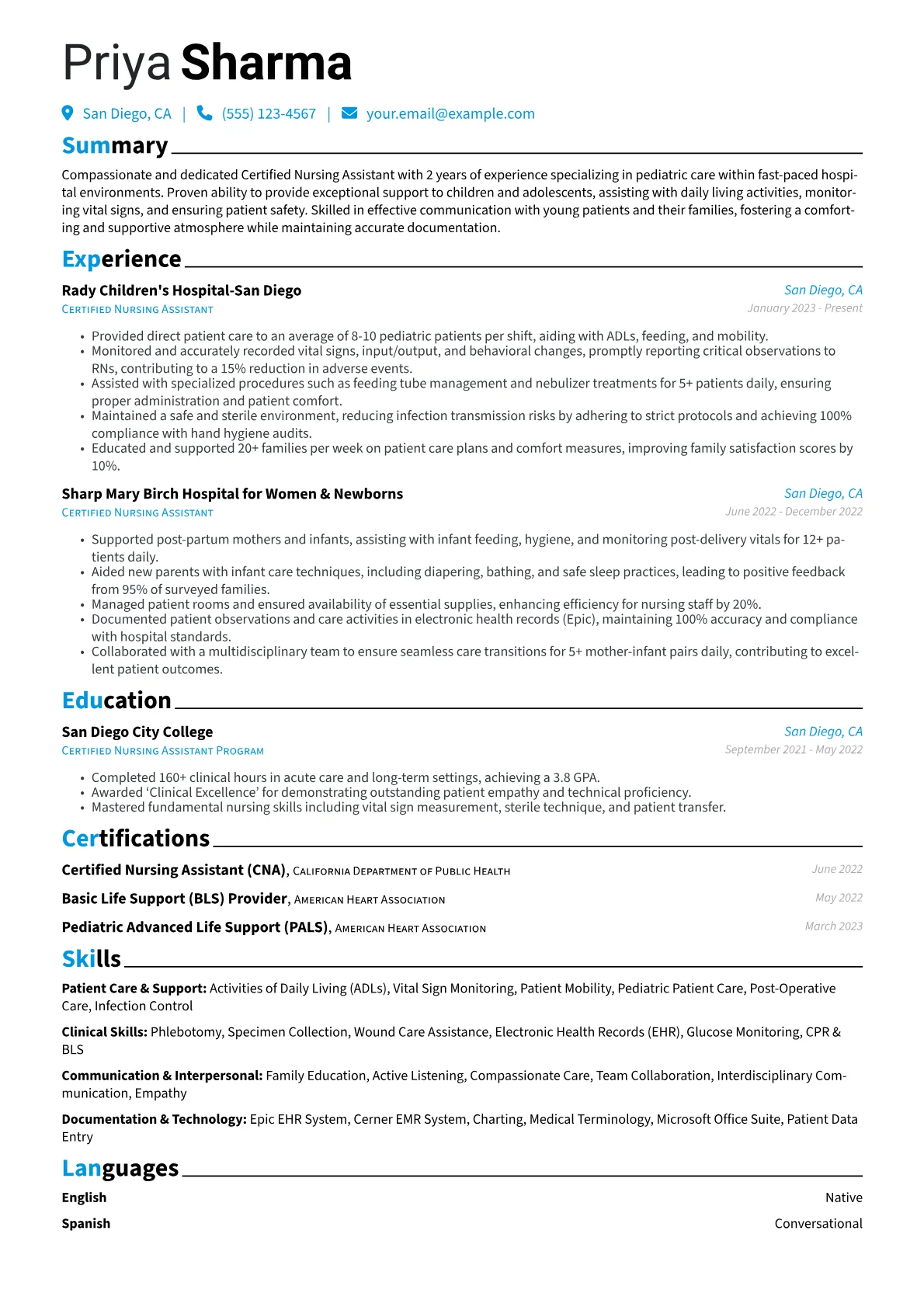 Pediatric Care version - Page 1