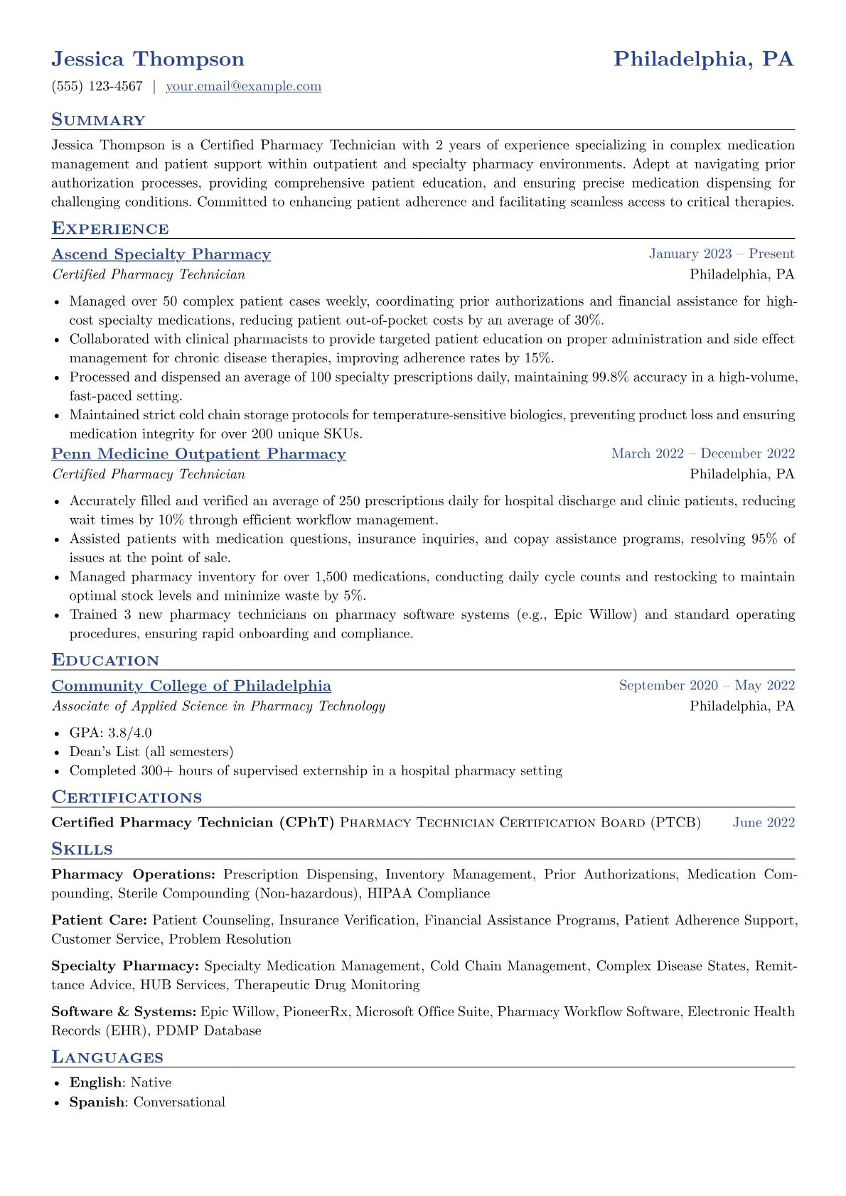 Specialty Outpatient version - Page 1