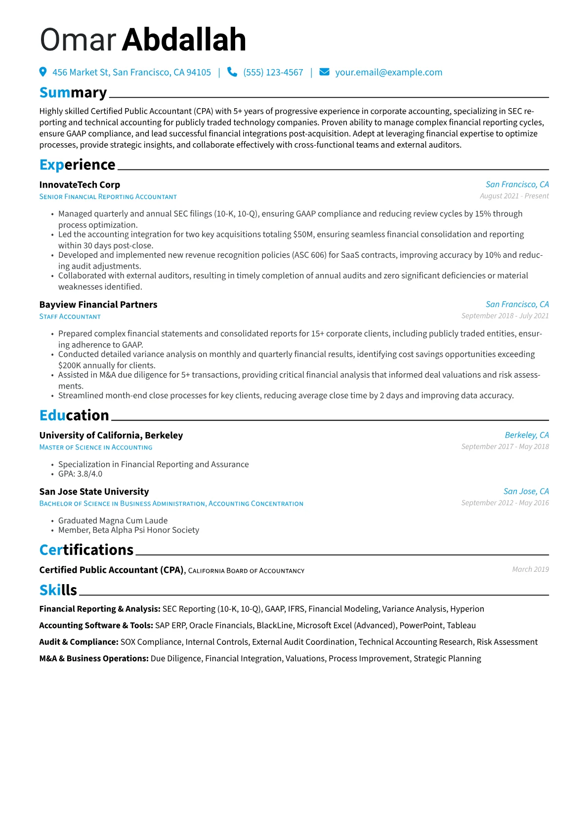 Corporate Financial version - Page 1