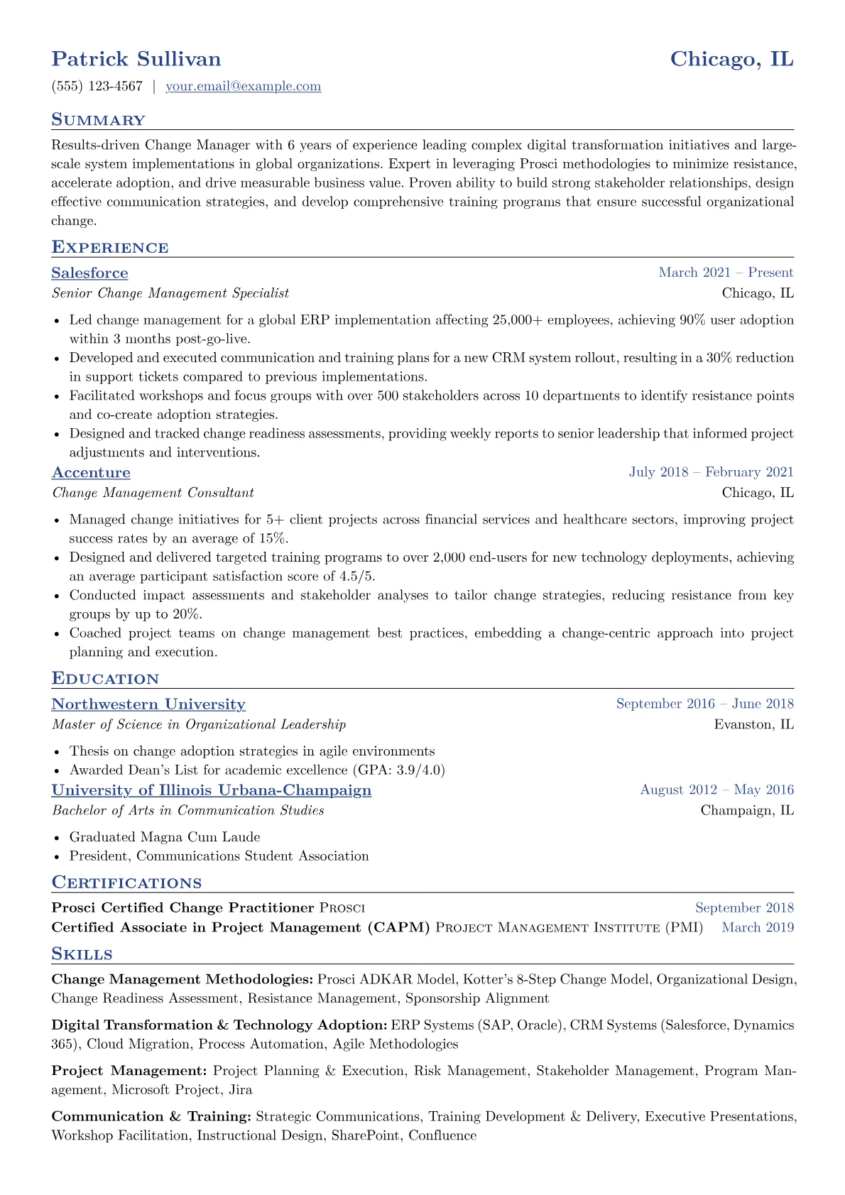 Change Manager version - Page 1