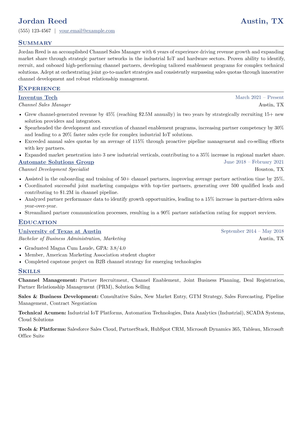 Channel Sales Manager version - Page 1