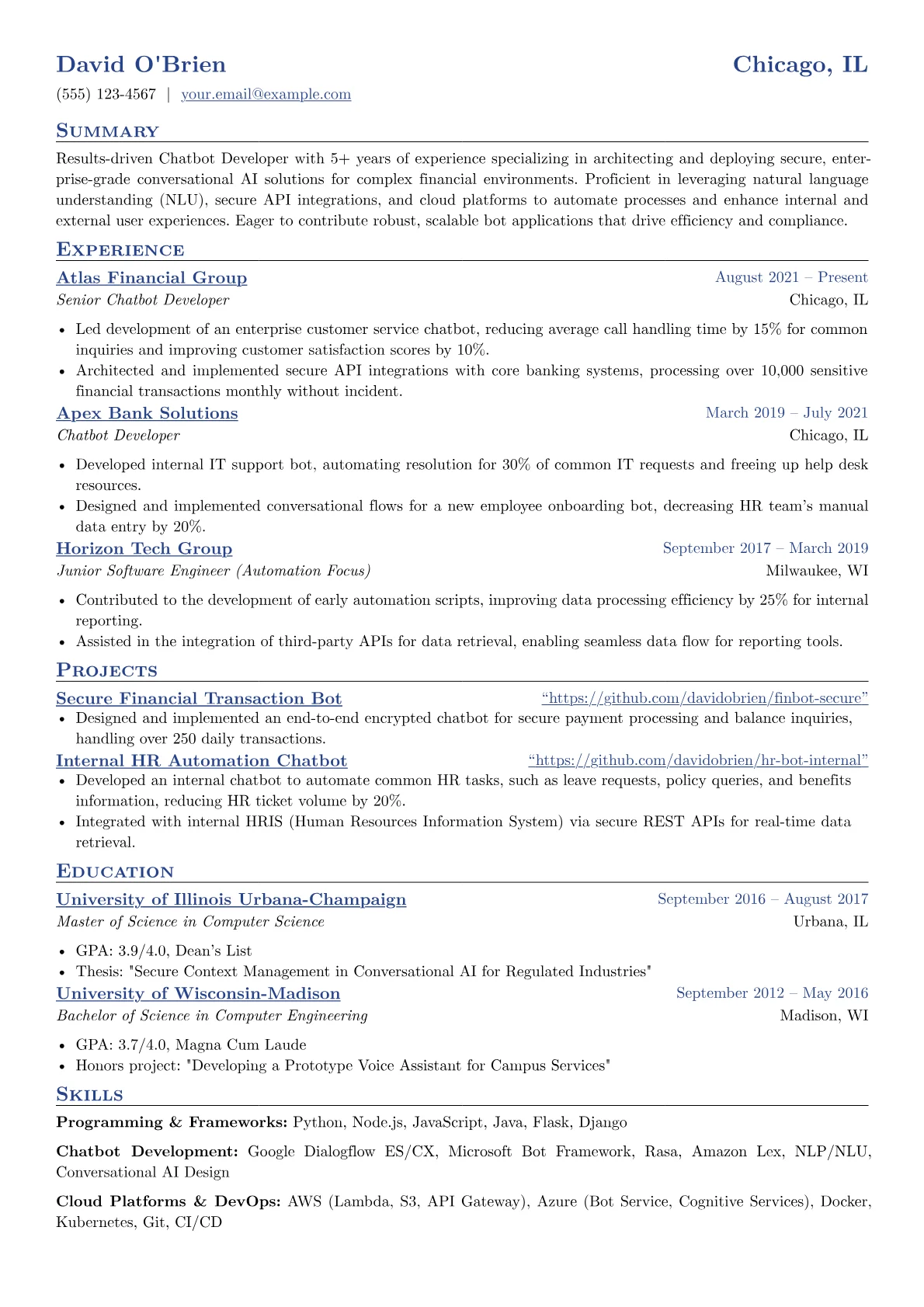Enterprise Chatbot version - Page 1