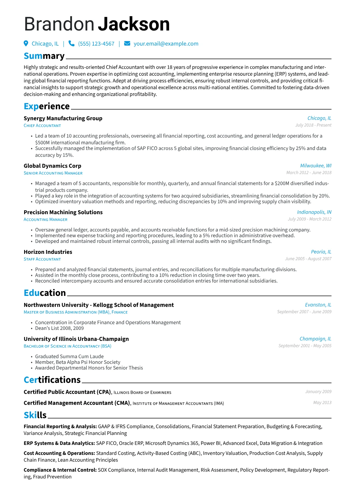 Chief Accountant version - Page 1
