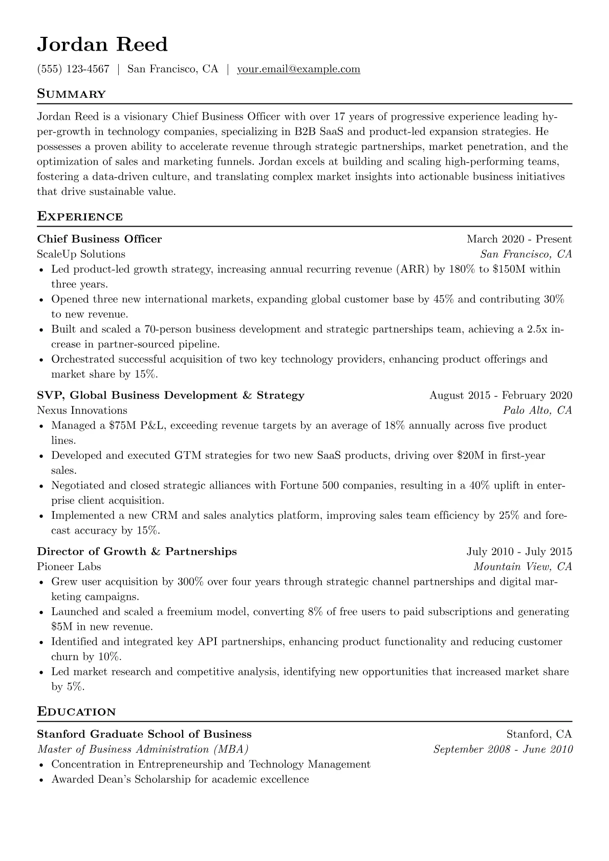 Chief Business Officer version - Page 1