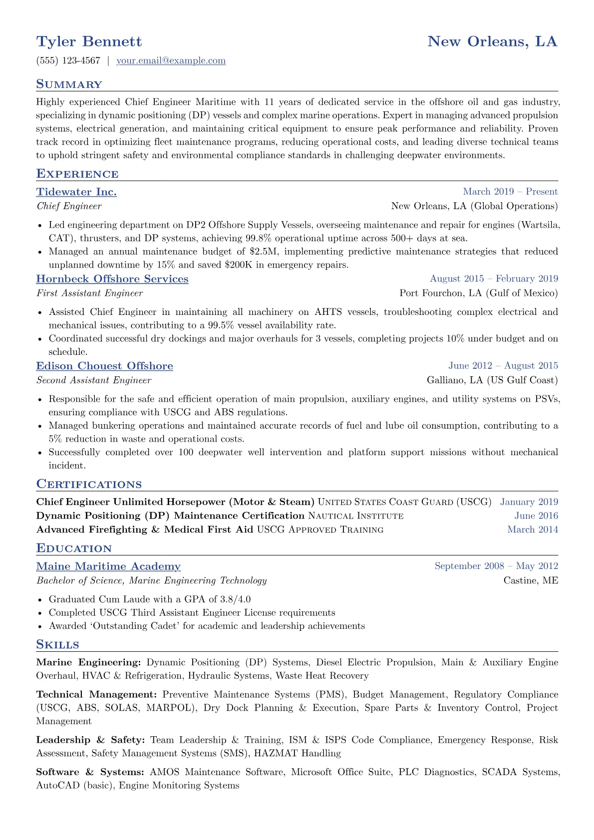 Chief Engineer version - Page 1