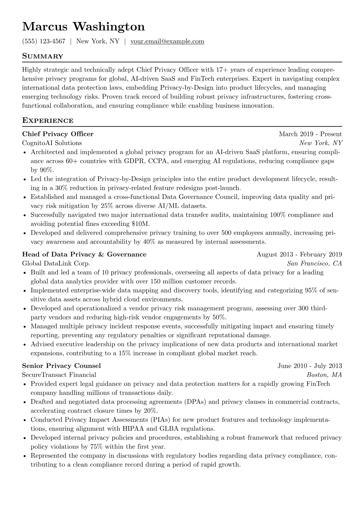 Privacy Leadership version - Page 1