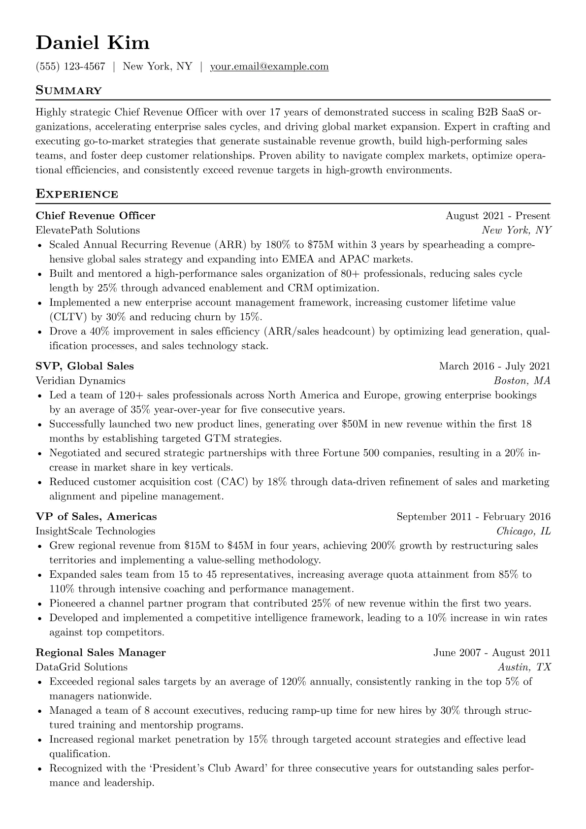 Revenue Leadership version - Page 1