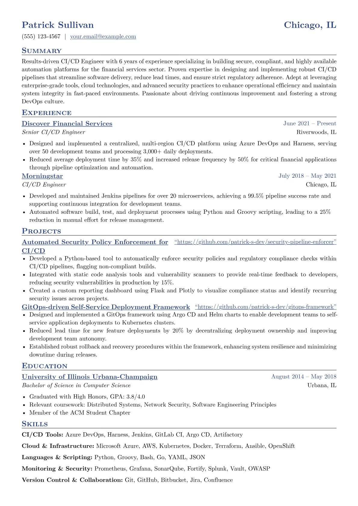 Fintech CI/CD Specialist version - Page 1