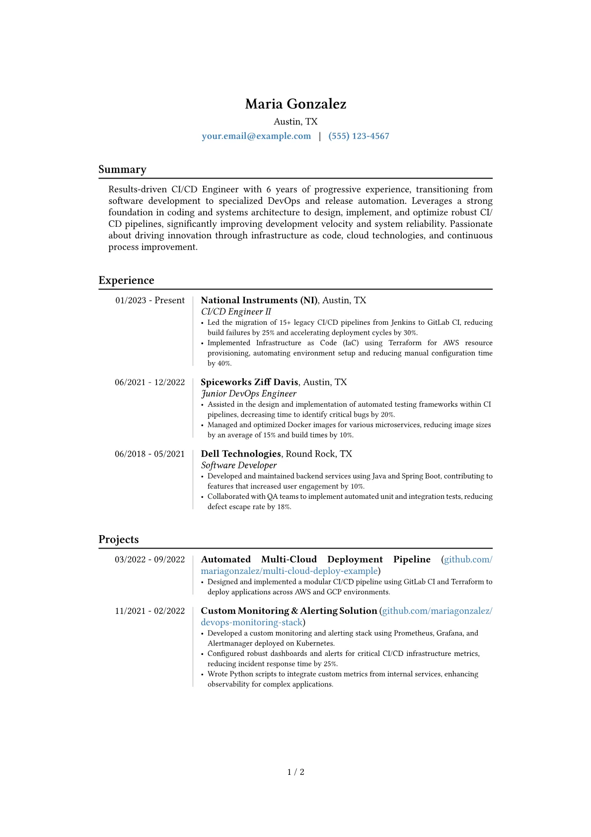 Career changer version - Page 1
