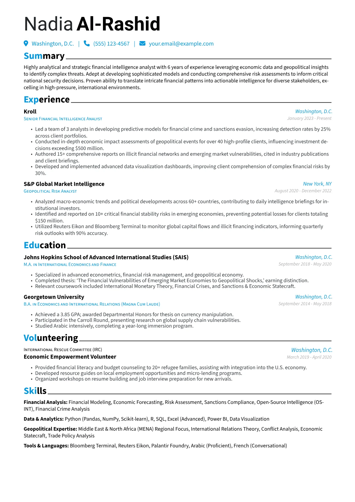 Financial Intelligence version - Page 1