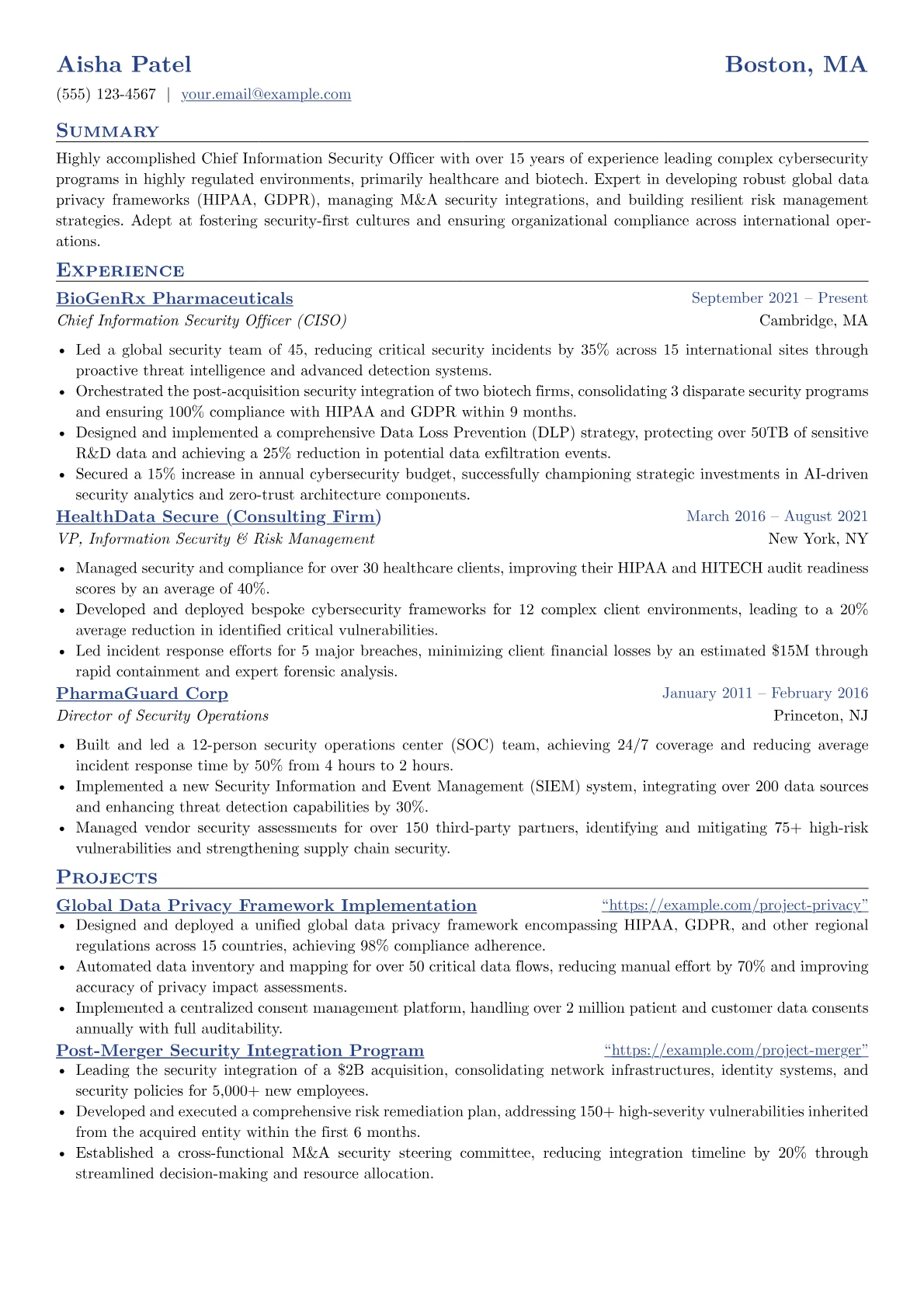 Executive CISO version - Page 1