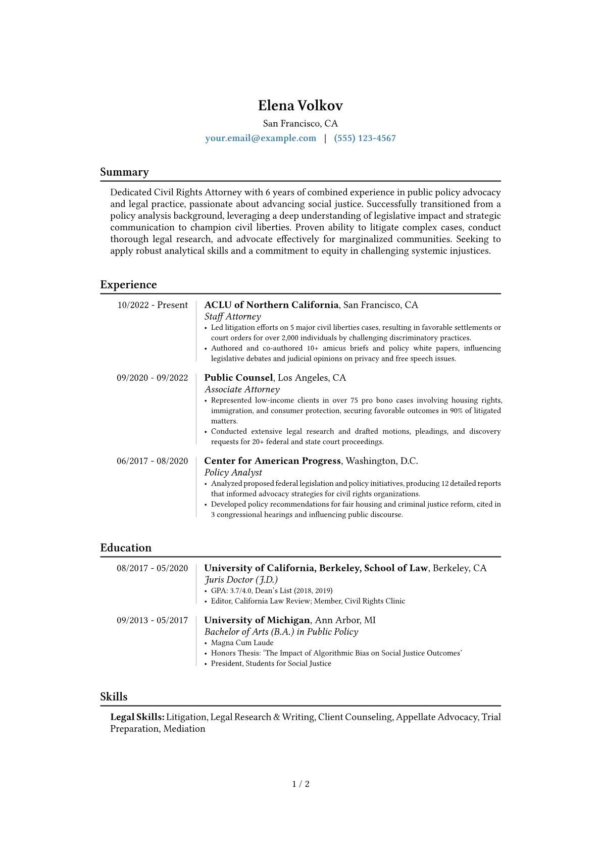 Career changer version - Page 1