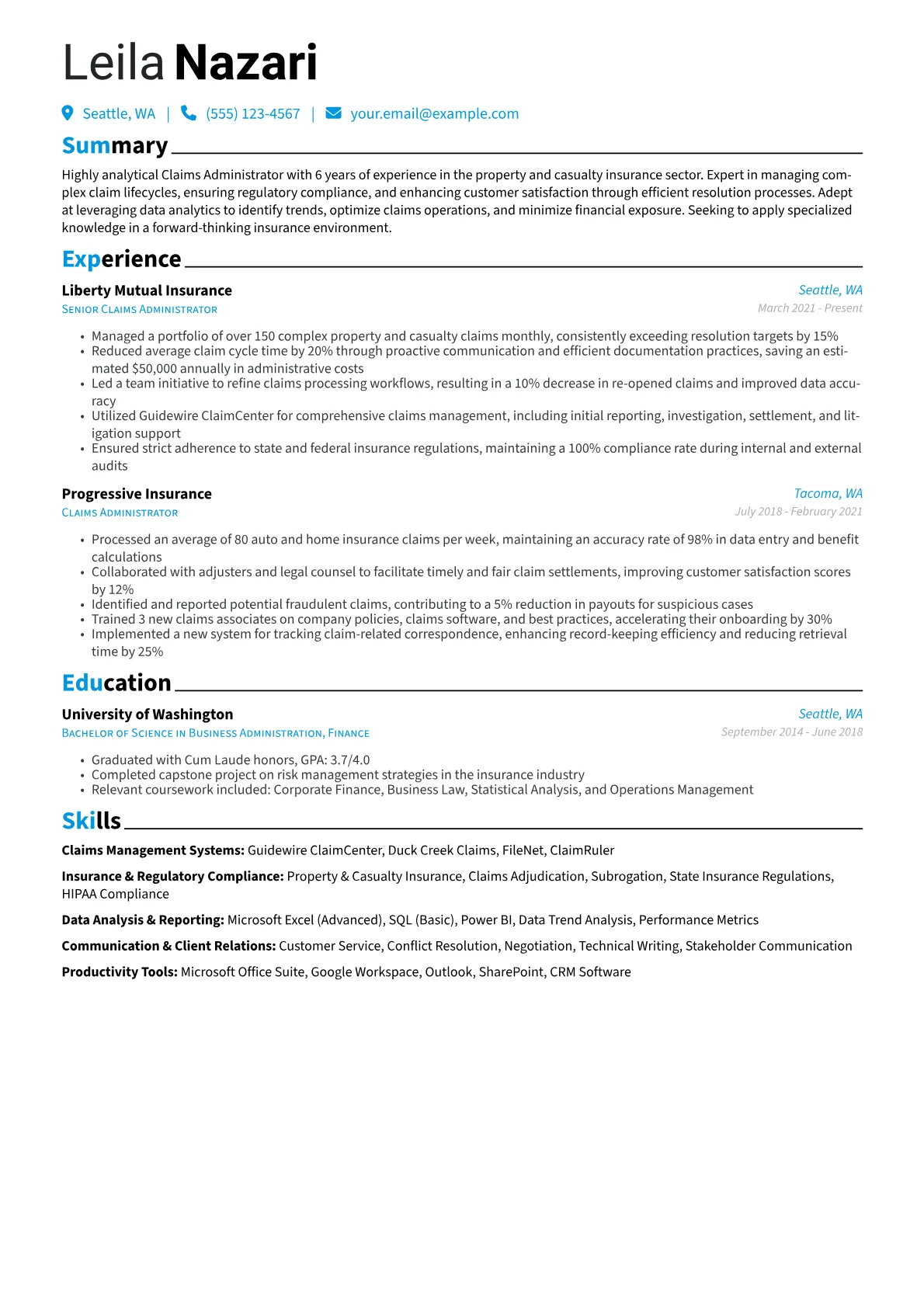 Claims Management Systems version - Page 1