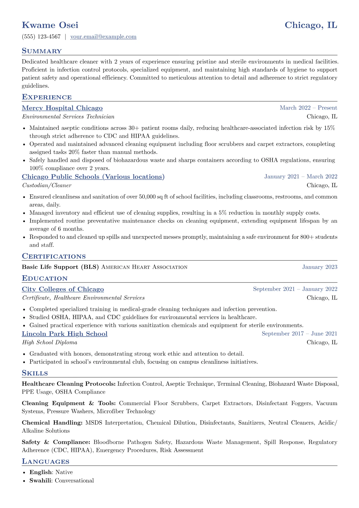 Healthcare Cleaner version - Page 1
