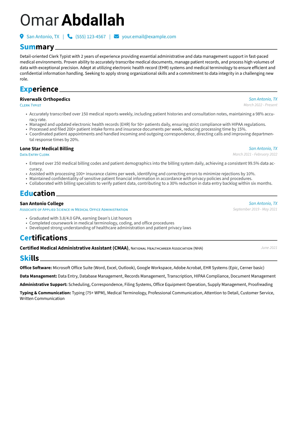 Healthcare Data Entry version - Page 1