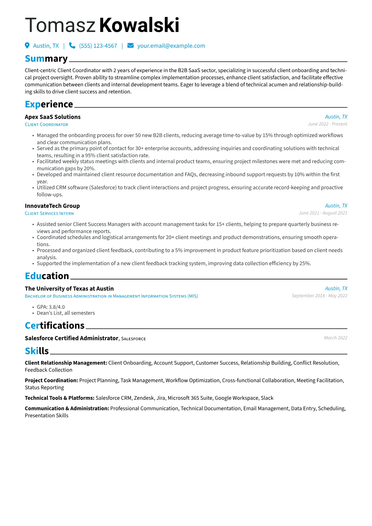 Client Coordinator version - Page 1