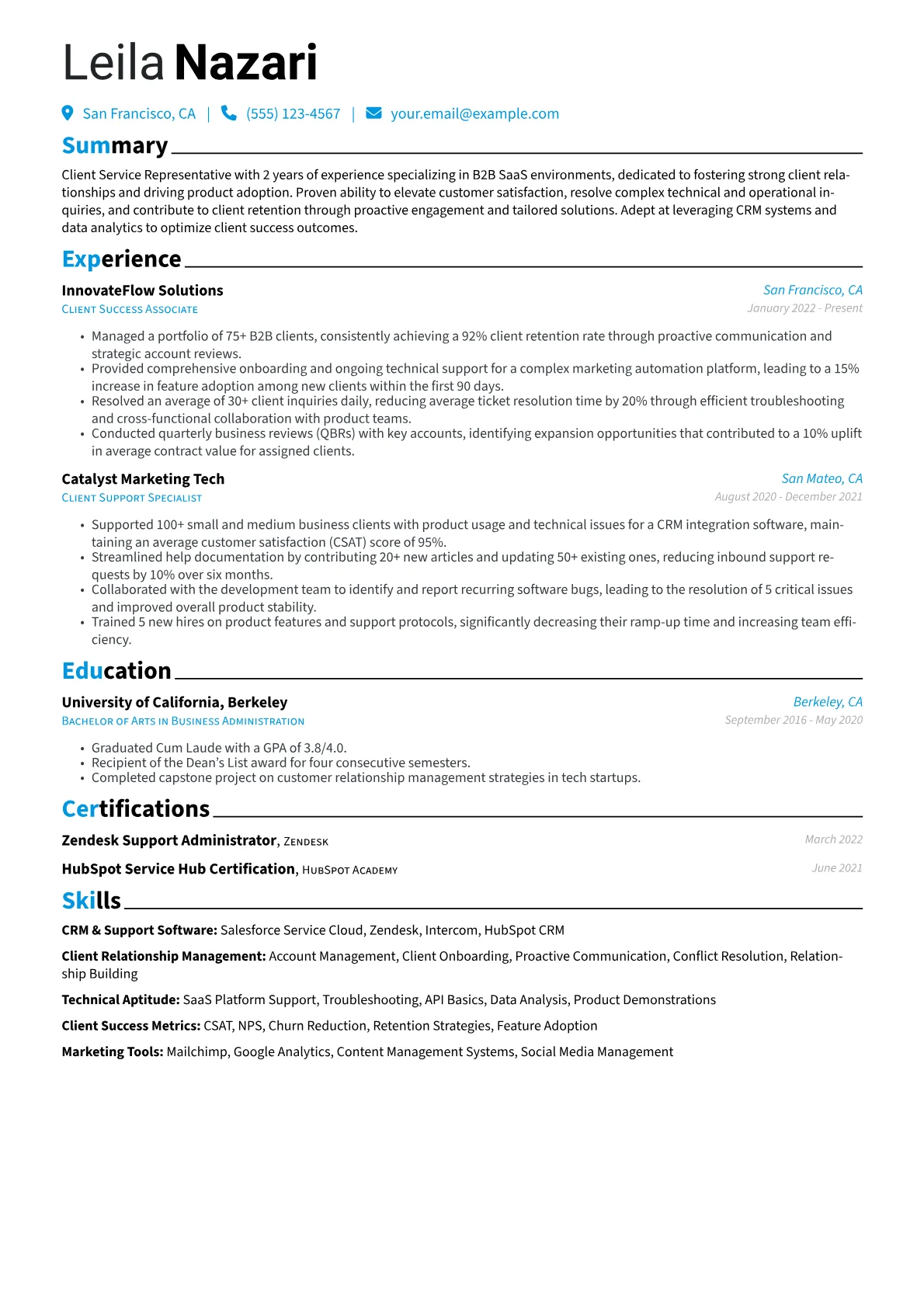 Client Service version - Page 1
