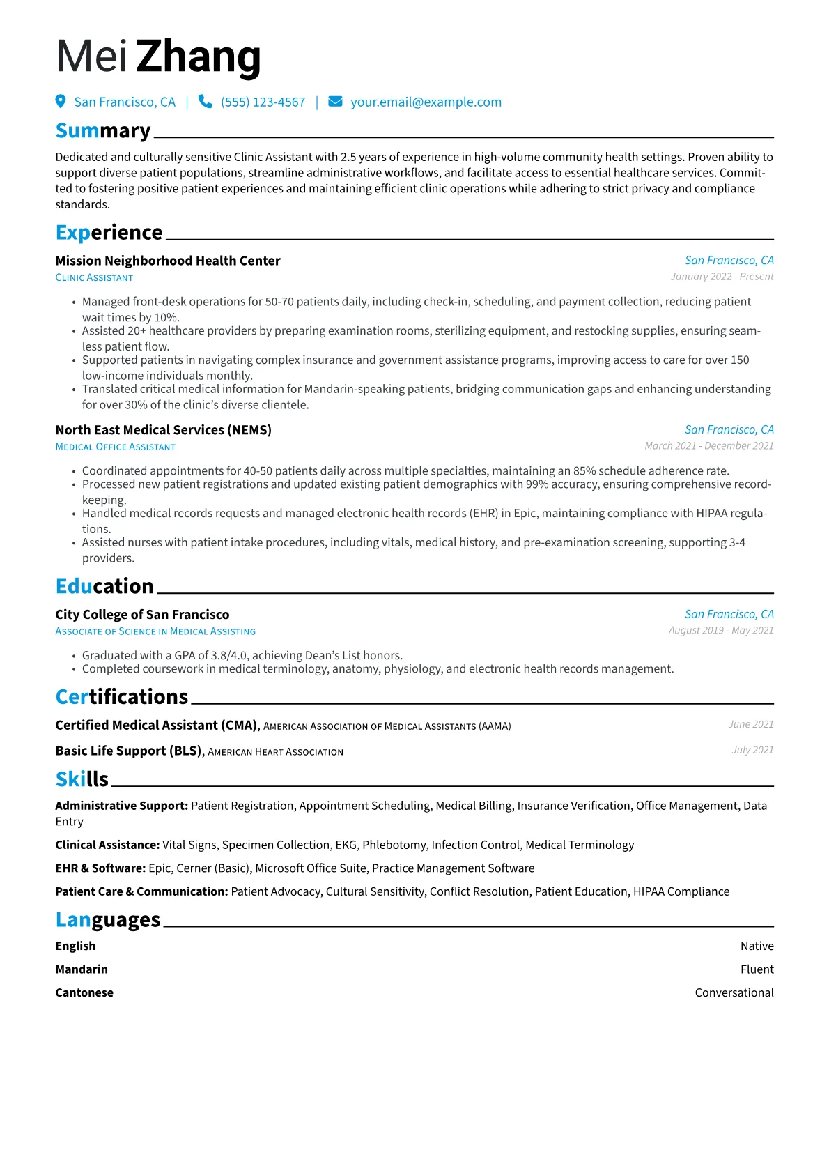 Administrative Support version - Page 1