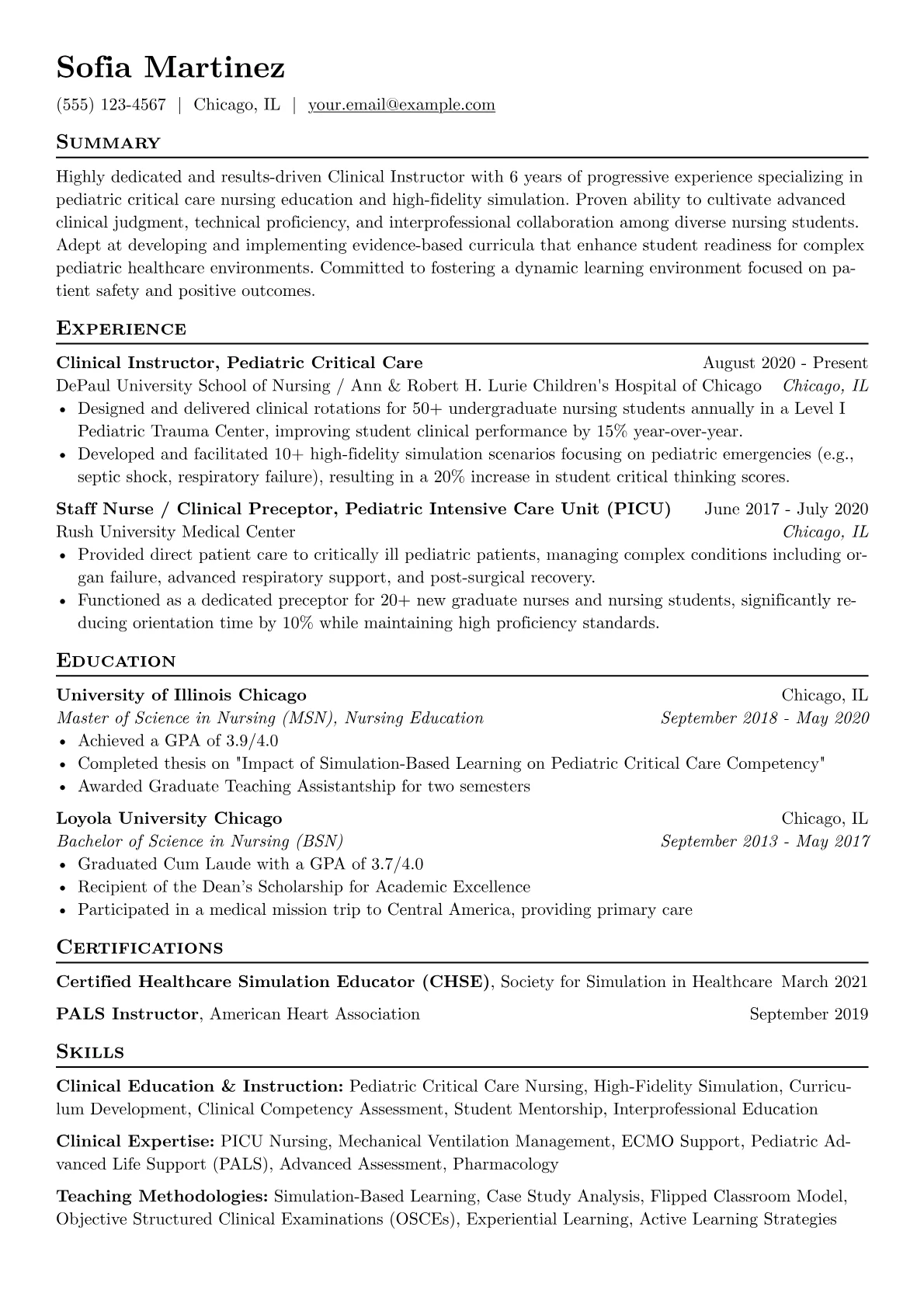 Clinical Instructor version - Page 1