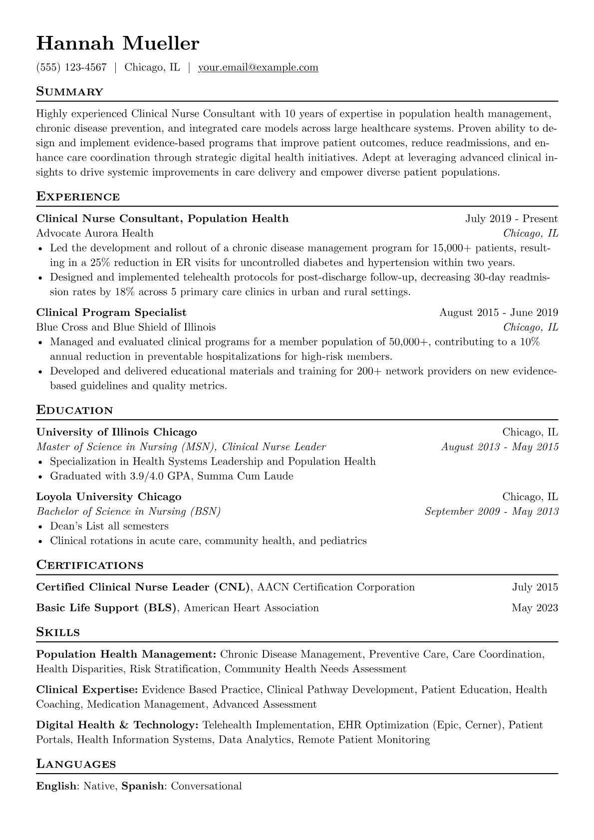 Population Health version - Page 1