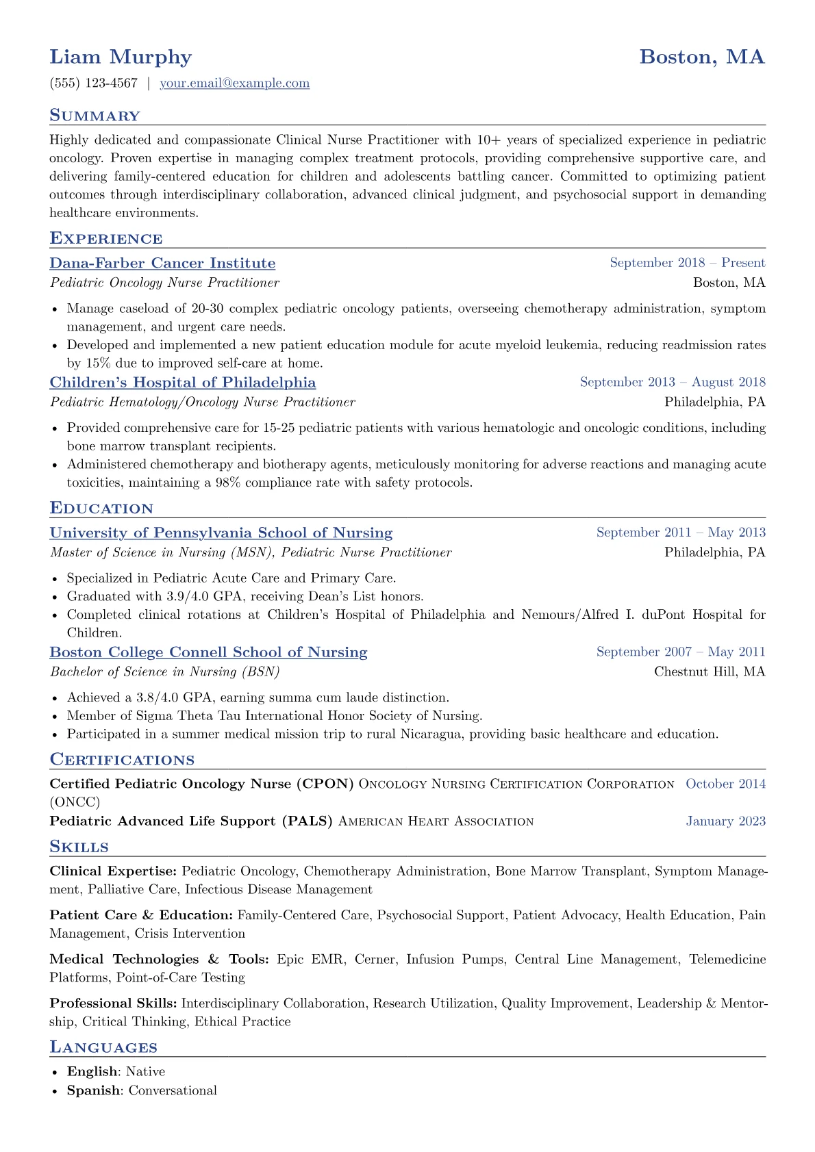Pediatric Oncology version - Page 1