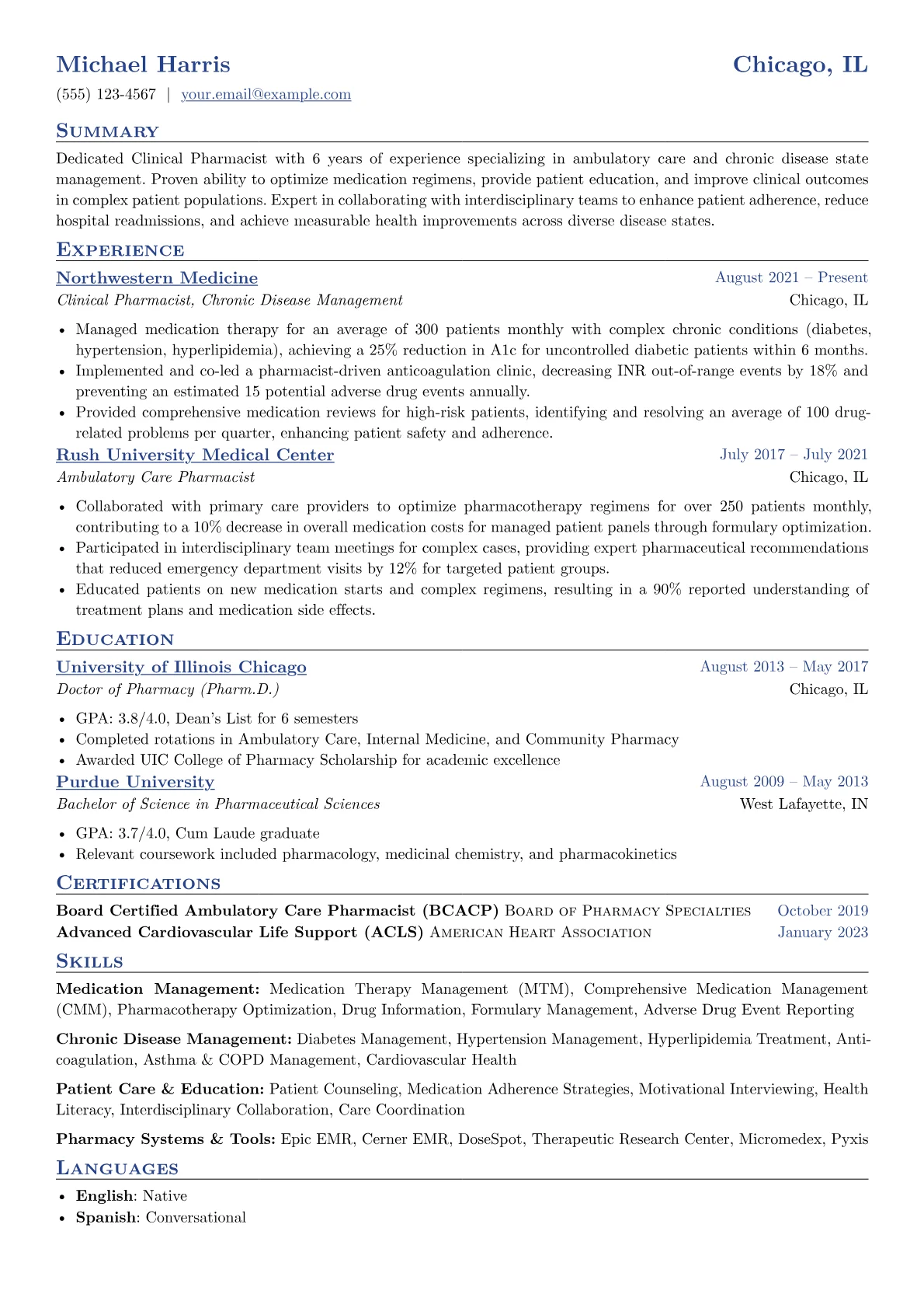 Ambulatory Care Specialist version - Page 1