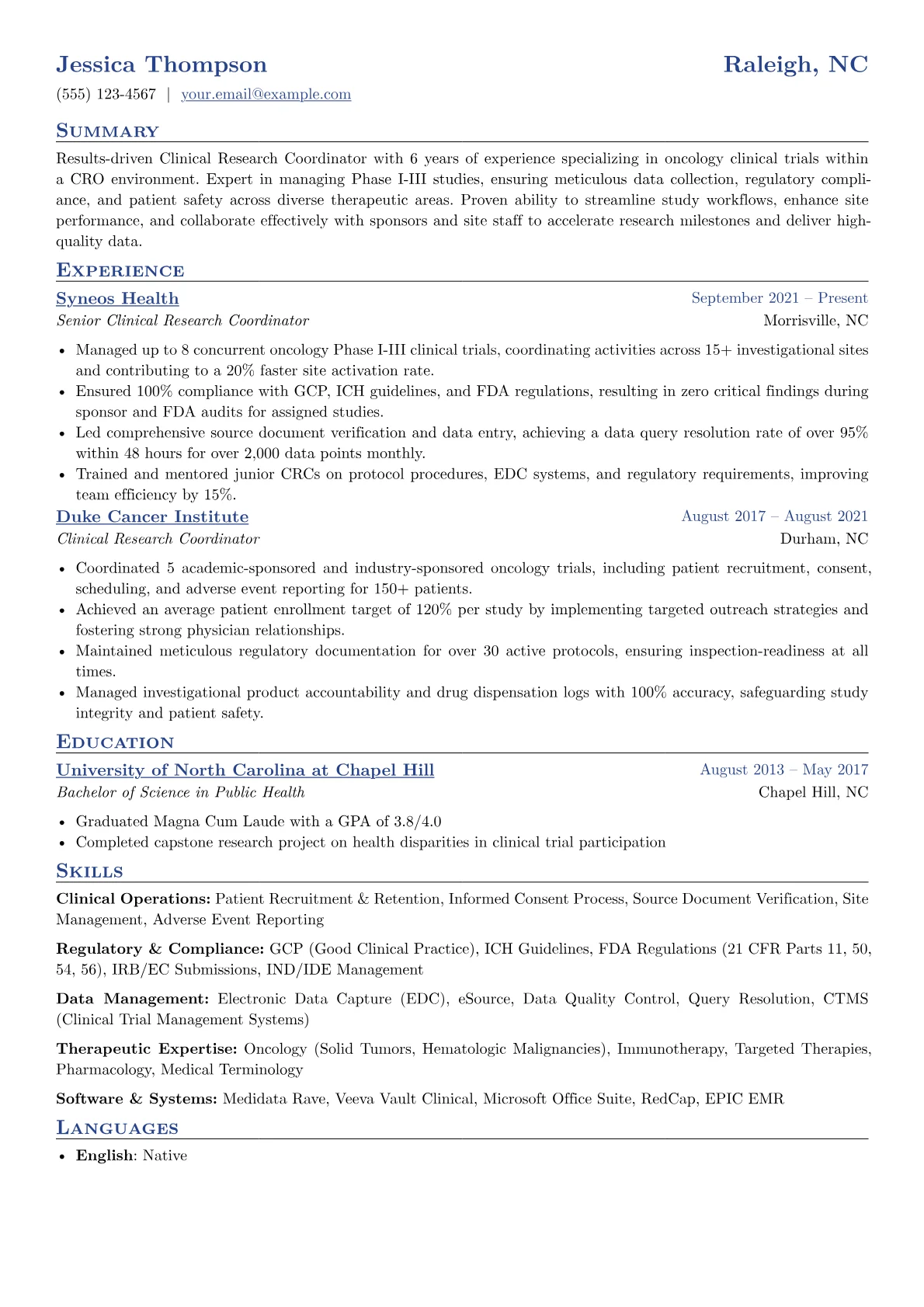 CRO/Oncology Specialist version - Page 1