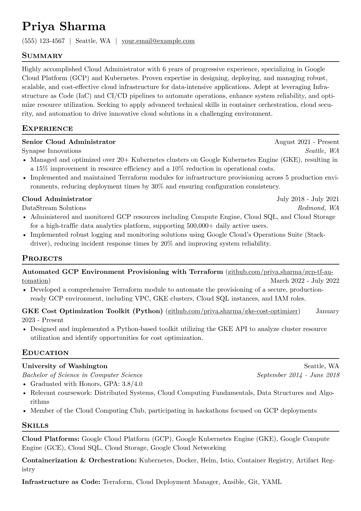GCP & Kubernetes version - Page 1
