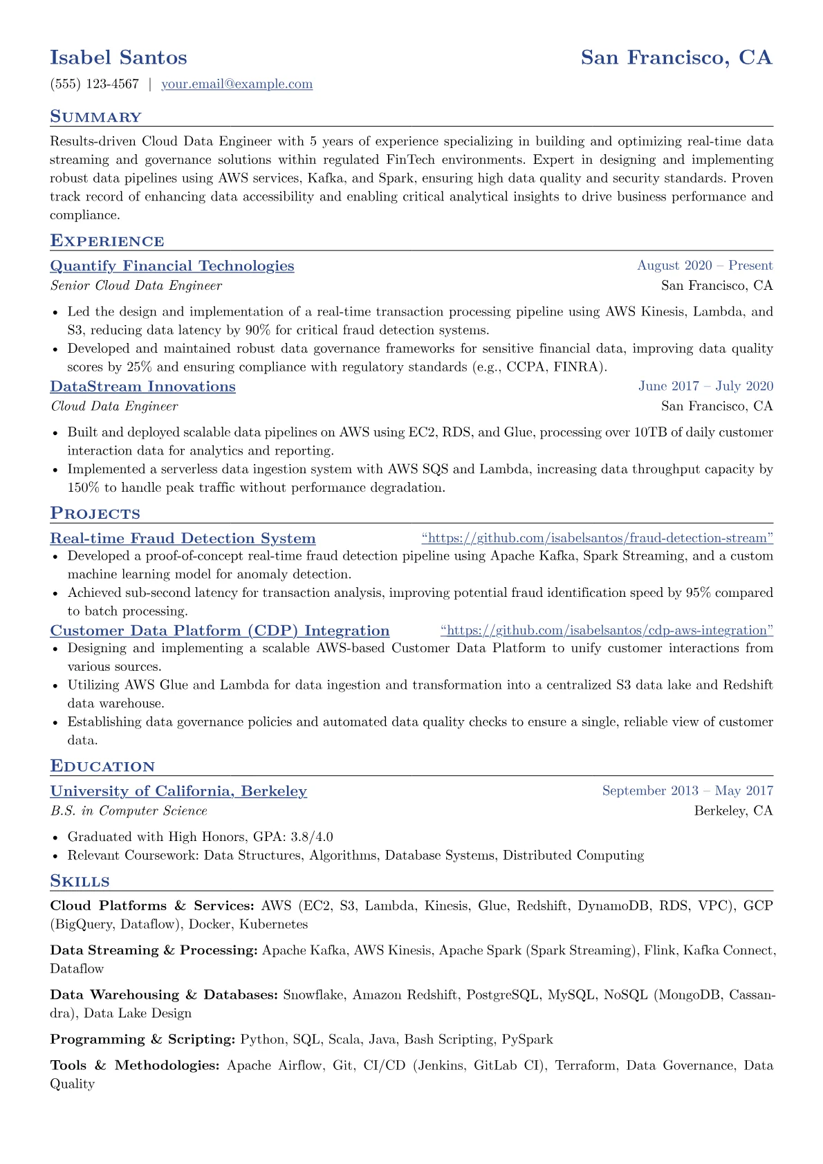 Cloud Data Engineer version - Page 1