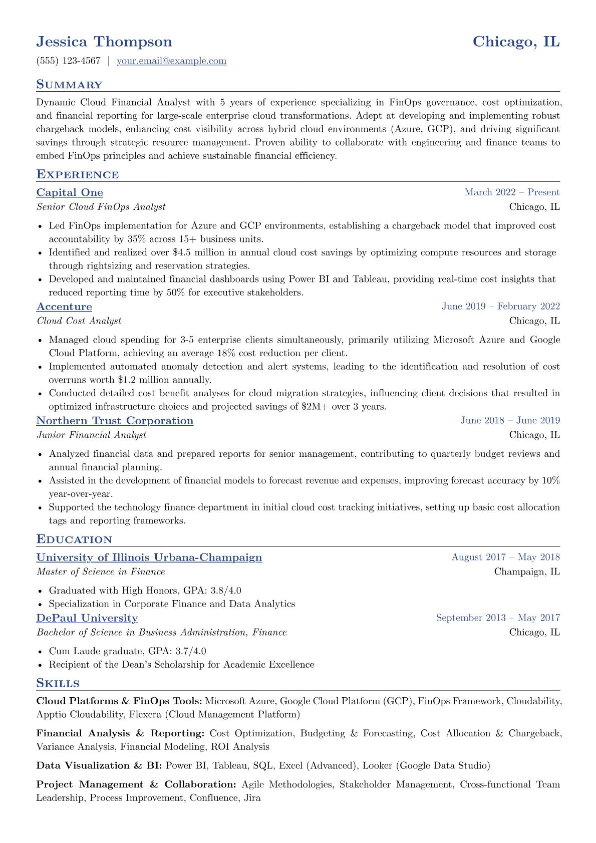Cloud FinOps Analyst version - Page 1