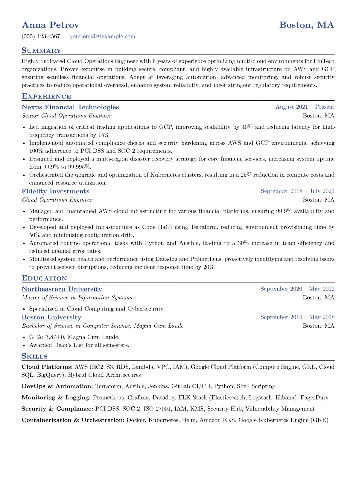 FinTech CloudOps version - Page 1
