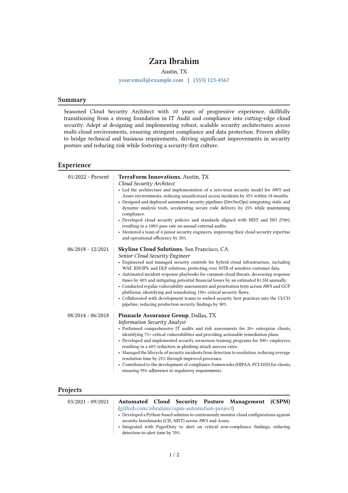 Career changer version - Page 1