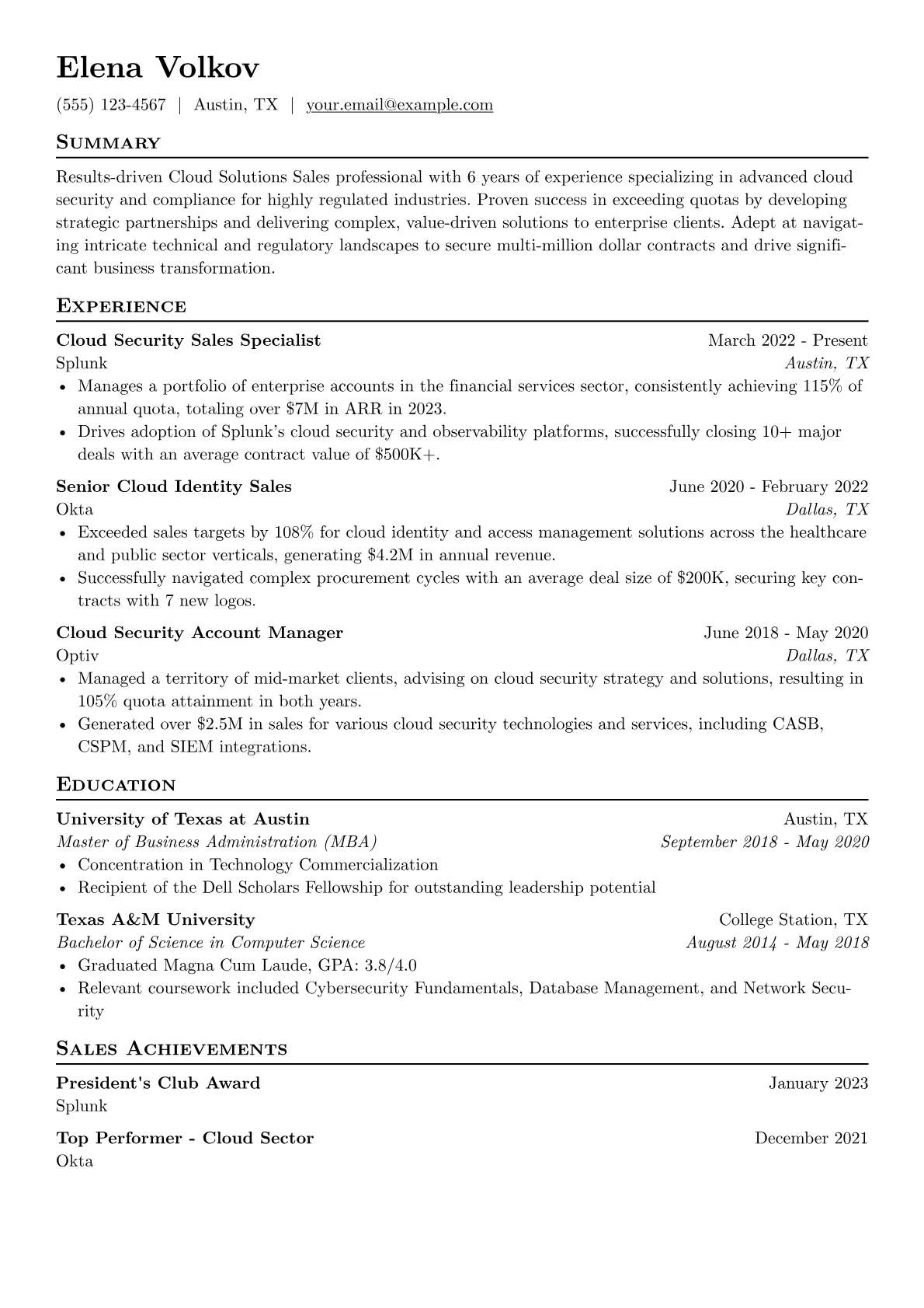 Cloud Security Sales version - Page 1