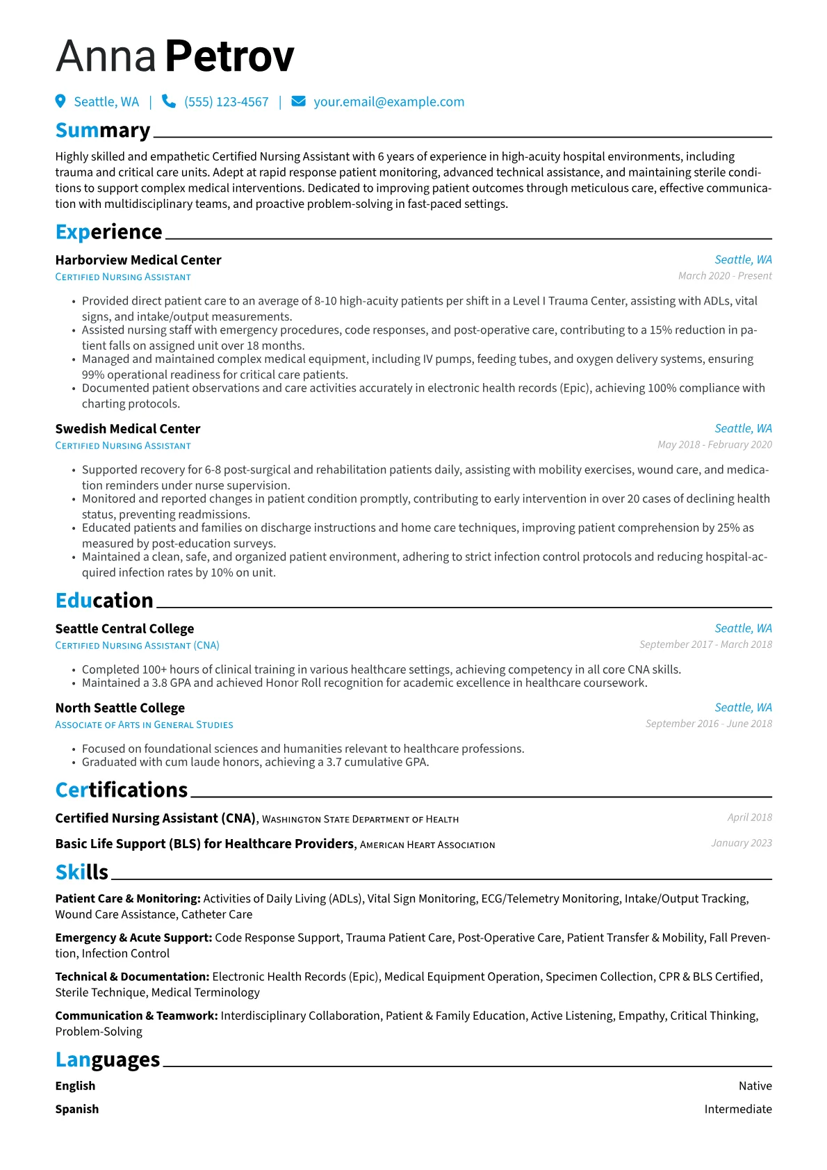 Acute Care/Trauma CNA version - Page 1